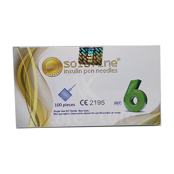 SOLOFINE INSULIN PEN NEEDLE 6