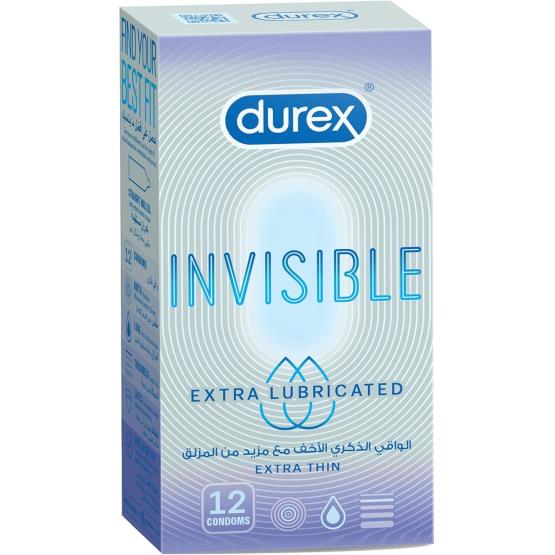 DUREX Invisible Extra Lubricated 12PC CONDOM