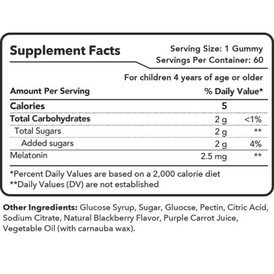 UPSY DAISY KIDS MELATONIN 2.5MG 60GUMMIES ... BIOTONICS