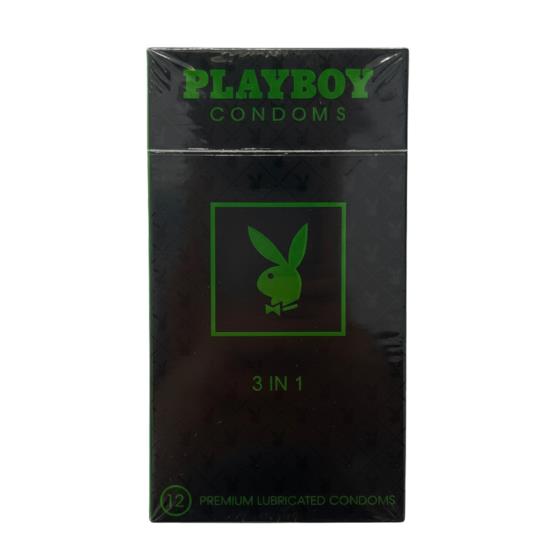 PLAYBOY CONDOM 3IN1 12 PCS