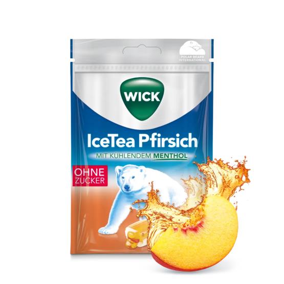 PEACH ICE TEA WITH COOLING MENTHOL LOZENGES ... WICK